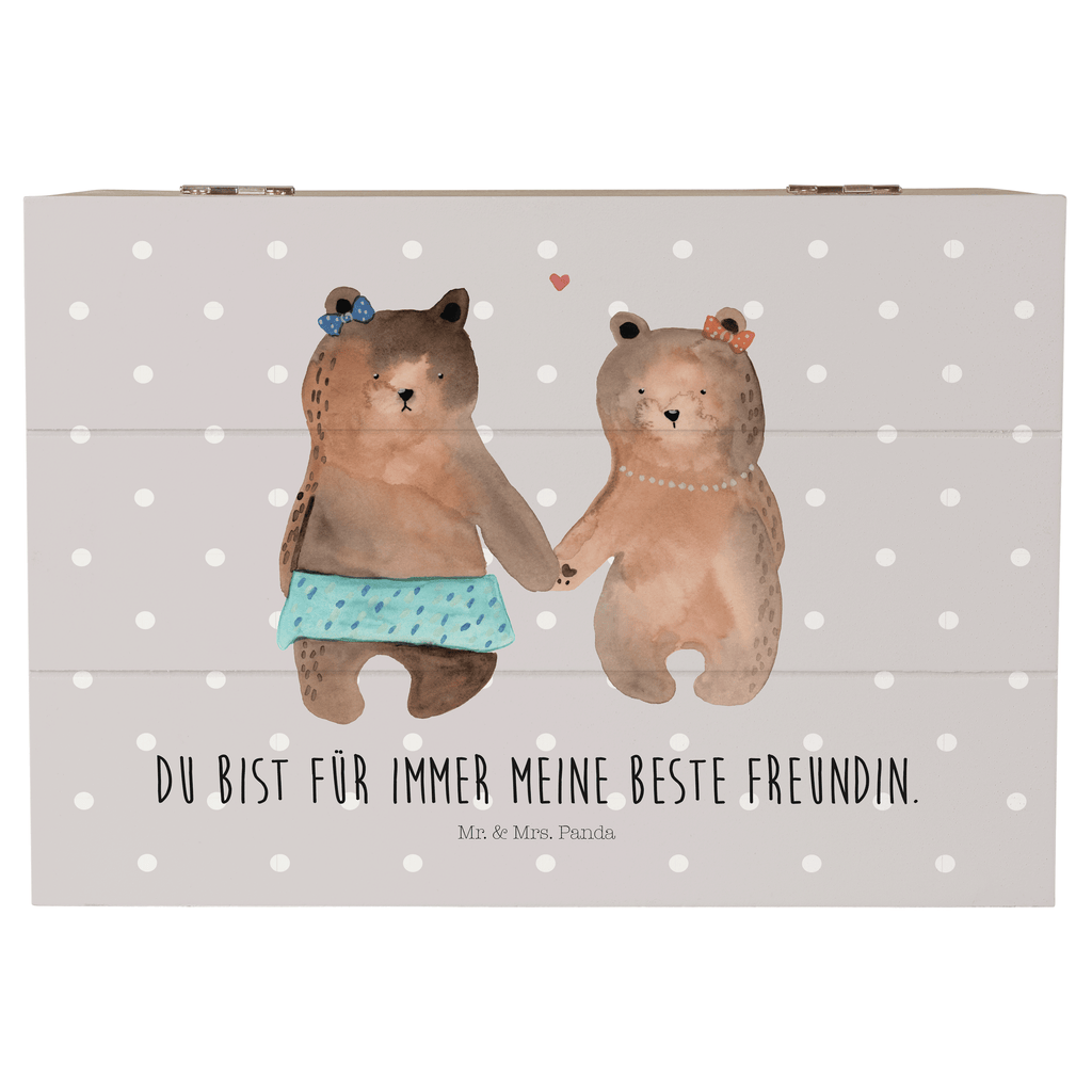 Holzkiste Bär Freundin Holzkiste, Kiste, Schatzkiste, Truhe, Schatulle, XXL, Erinnerungsbox, Erinnerungskiste, Dekokiste, Aufbewahrungsbox, Bär, Teddy, Teddybär, Bär Freundin Beste Freund Liebe Liebesbeweis Verliebt Kumpel Kumpeliene