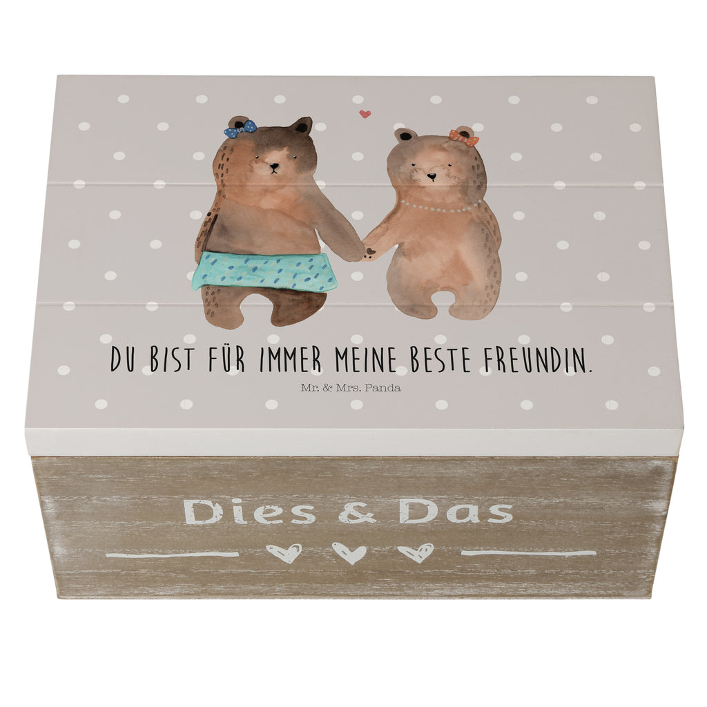 Holzkiste Bär Freundin Holzkiste, Kiste, Schatzkiste, Truhe, Schatulle, XXL, Erinnerungsbox, Erinnerungskiste, Dekokiste, Aufbewahrungsbox, Bär, Teddy, Teddybär, Bär Freundin Beste Freund Liebe Liebesbeweis Verliebt Kumpel Kumpeliene