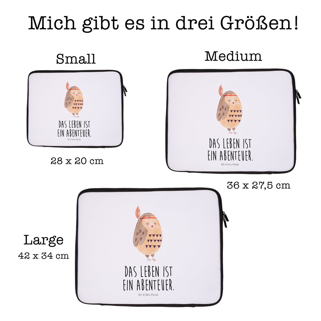 20 x 28 Notebook Tasche  Eule Federschmuck Notebook Tasche, Laptop, Computertasche, Tasche, Eule, Eule Deko, Owl, Das Leben ist ein Abenteuer, Reisespruch, Federschmuck, Dekoration