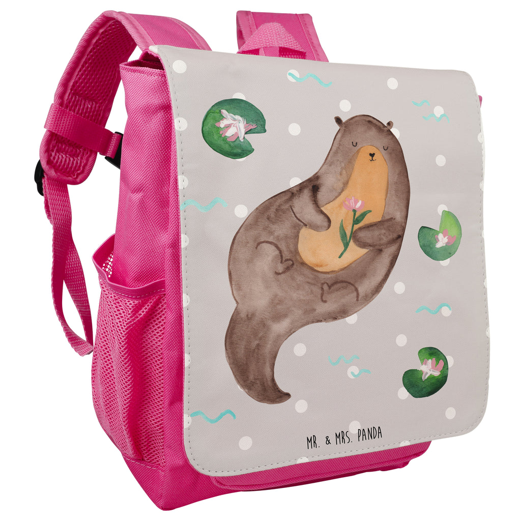 Kinderrucksack Otter mit Seerose Kids, Rucksack, Kinderrucksack, Kinder Rucksack, Rucksack Kindergröße, Kleiner Rucksack, Otter, Fischotter, Seeotter, Otter Seeotter See Otter