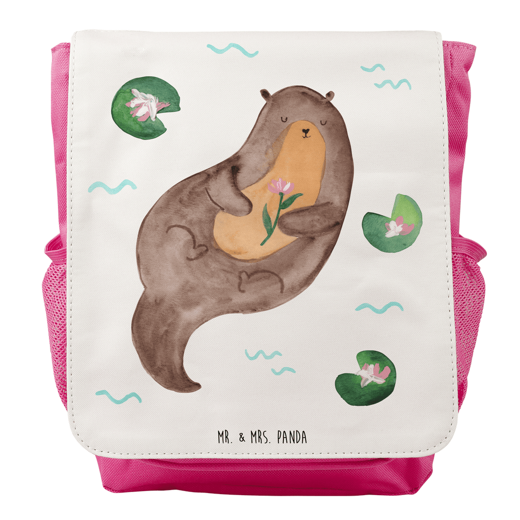 Kinderrucksack Otter mit Seerose Kids, Rucksack, Kinderrucksack, Kinder Rucksack, Rucksack Kindergröße, Kleiner Rucksack, Otter, Fischotter, Seeotter, Otter Seeotter See Otter