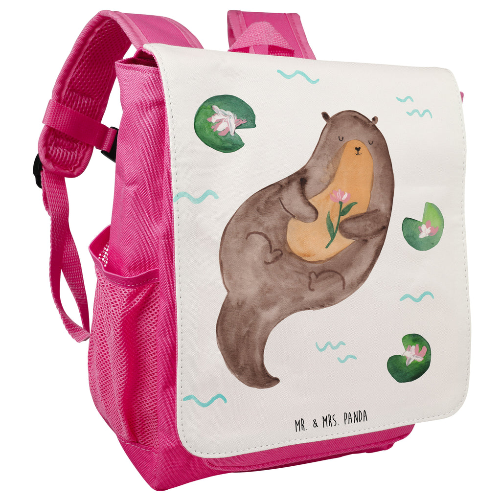 Kinderrucksack Otter mit Seerose Kids, Rucksack, Kinderrucksack, Kinder Rucksack, Rucksack Kindergröße, Kleiner Rucksack, Otter, Fischotter, Seeotter, Otter Seeotter See Otter