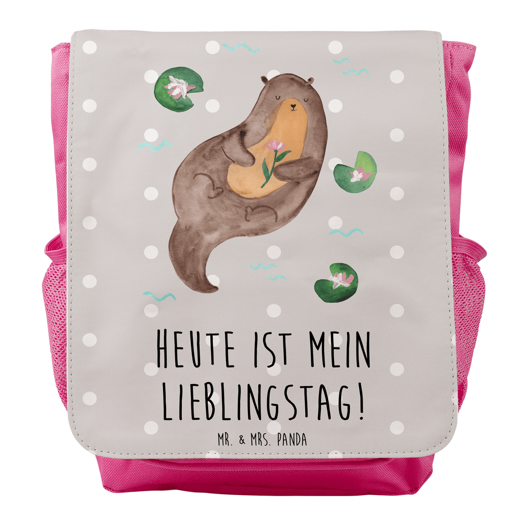 Kinderrucksack Otter mit Seerose Kids, Rucksack, Kinderrucksack, Kinder Rucksack, Rucksack Kindergröße, Kleiner Rucksack, Otter, Fischotter, Seeotter, Otter Seeotter See Otter