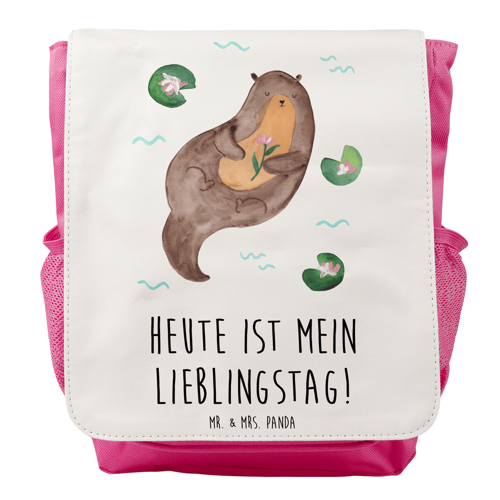 Kinderrucksack Otter mit Seerose Kids, Rucksack, Kinderrucksack, Kinder Rucksack, Rucksack Kindergröße, Kleiner Rucksack, Otter, Fischotter, Seeotter, Otter Seeotter See Otter