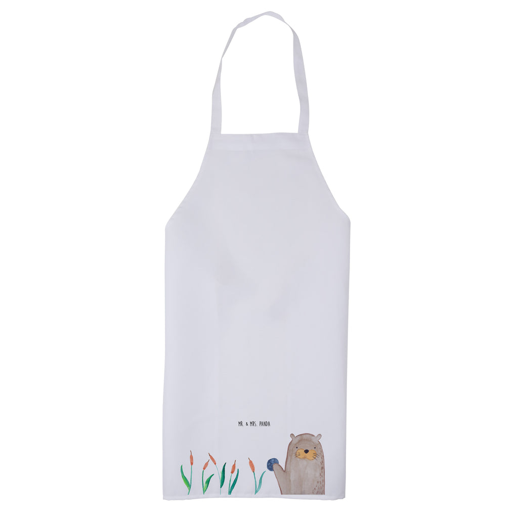 Kochschürze Otter mit Stein Schürze, Backschürze, Küchenschürze, Grillschürze, Latzschürze, Otter, Fischotter, Seeotter, Otter Seeotter See Otter
