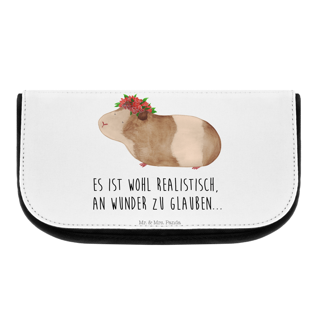 Kosmetiktasche Meerschweinchen weise Kosmetikbeutel, Kulturtasche, Kulturbeutel, Schminktasche, Make-Up Tasche, Tiermotive, Gute Laune, lustige Sprüche, Tiere, Meerschweinchen, Meerie, Meeries, Wunder, Blumenkind, Realität, Spruch, Weisheit, Motivation, Wunderland
