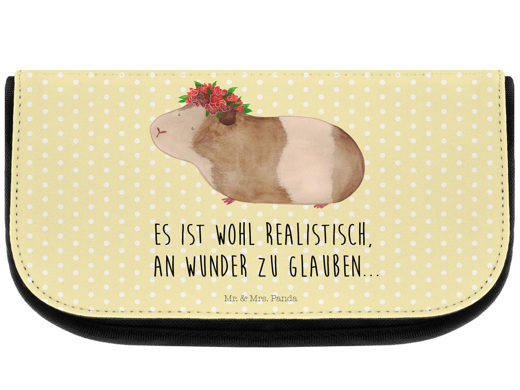 Kosmetiktasche Meerschweinchen weise Kosmetikbeutel, Kulturtasche, Kulturbeutel, Schminktasche, Make-Up Tasche, Tiermotive, Gute Laune, lustige Sprüche, Tiere, Meerschweinchen, Meerie, Meeries, Wunder, Blumenkind, Realität, Spruch, Weisheit, Motivation, Wunderland