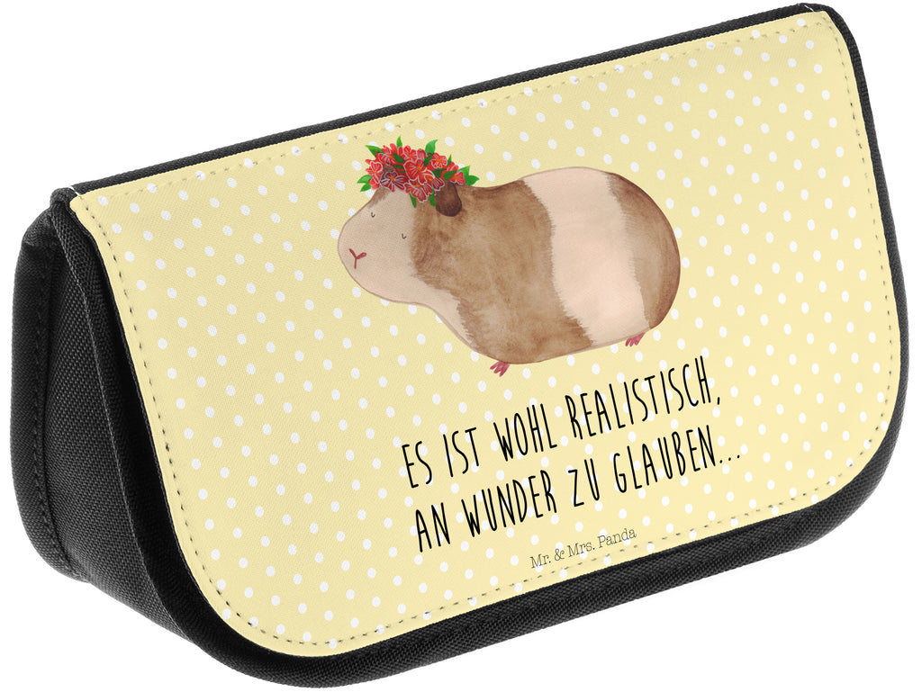 Kosmetiktasche Meerschweinchen weise Kosmetikbeutel, Kulturtasche, Kulturbeutel, Schminktasche, Make-Up Tasche, Tiermotive, Gute Laune, lustige Sprüche, Tiere, Meerschweinchen, Meerie, Meeries, Wunder, Blumenkind, Realität, Spruch, Weisheit, Motivation, Wunderland
