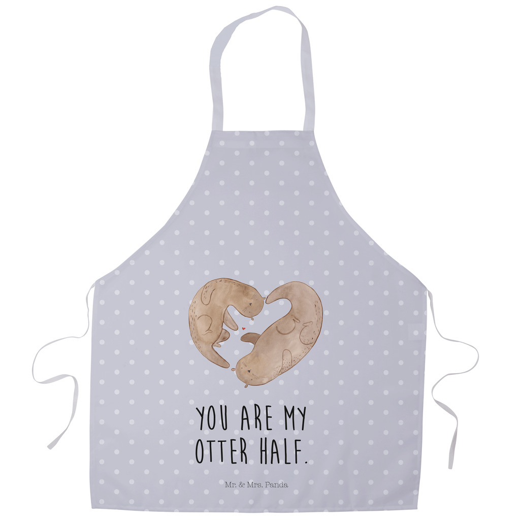 Kochschürze Otter Herz Schürze, Backschürze, Küchenschürze, Grillschürze, Latzschürze, Otter, Fischotter, Seeotter, Liebe, Herz, Liebesbeweis, Liebesgeschenk, Bessere Hälfte, Love you, Jahrestag, Hochzeitstag, Verlobung, gemeinsames Leben