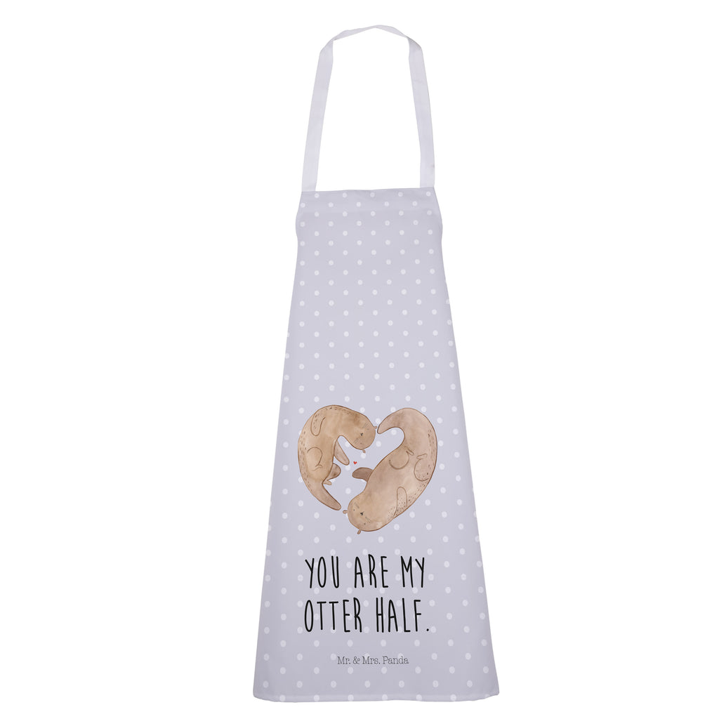 Kochschürze Otter Herz Schürze, Backschürze, Küchenschürze, Grillschürze, Latzschürze, Otter, Fischotter, Seeotter, Liebe, Herz, Liebesbeweis, Liebesgeschenk, Bessere Hälfte, Love you, Jahrestag, Hochzeitstag, Verlobung, gemeinsames Leben