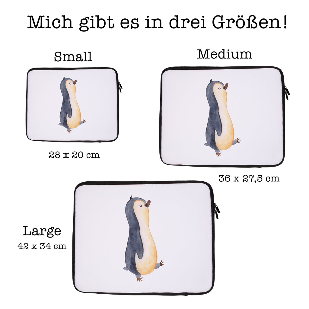 33 x 42 Notebook Tasche Pinguin marschierend Notebook Tasche, Laptop, Computertasche, Tasche, Schutzhülle, Pinguin, Pinguine, Frühaufsteher, Langschläfer, Bruder, Schwester, Familie