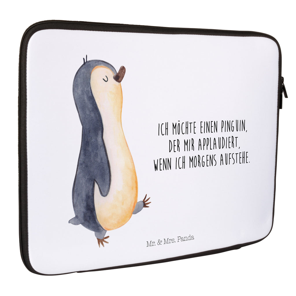 33 x 42 Notebook Tasche Pinguin marschierend Notebook Tasche, Laptop, Computertasche, Tasche, Schutzhülle, Pinguin, Pinguine, Frühaufsteher, Langschläfer, Bruder, Schwester, Familie