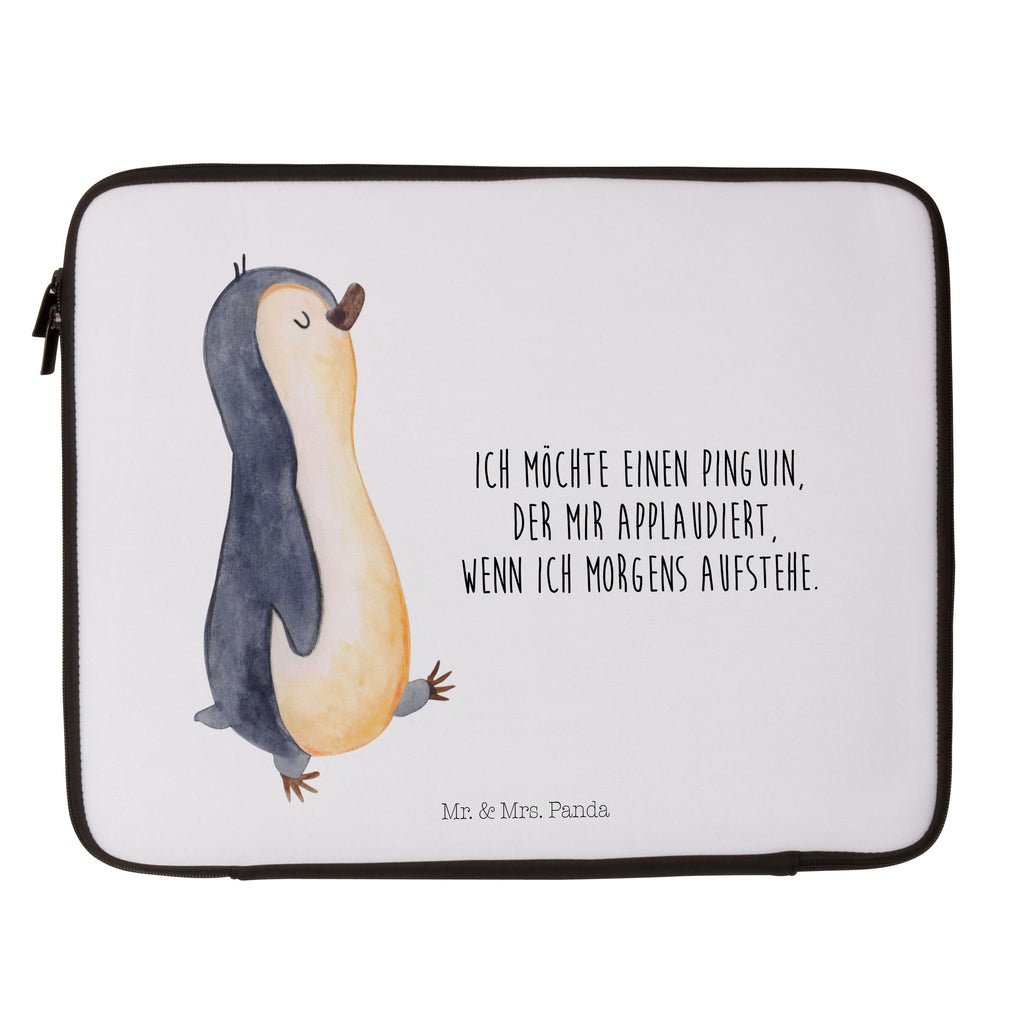 33 x 42 Notebook Tasche Pinguin marschierend Notebook Tasche, Laptop, Computertasche, Tasche, Schutzhülle, Pinguin, Pinguine, Frühaufsteher, Langschläfer, Bruder, Schwester, Familie