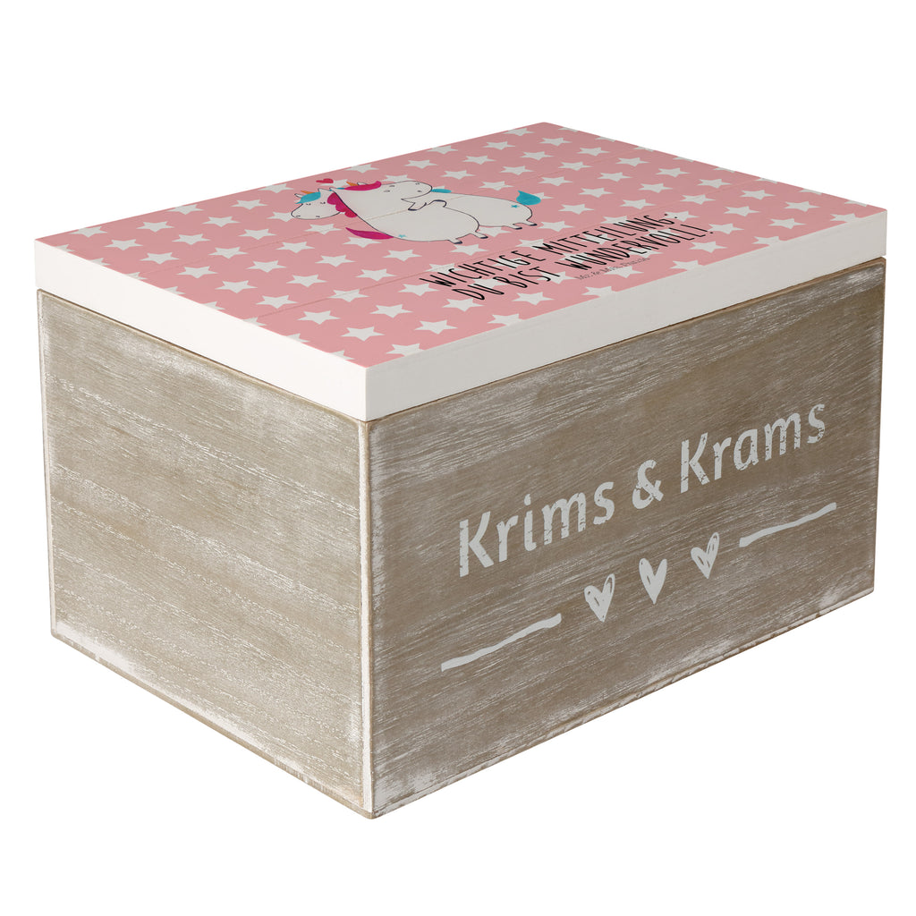 Holzkiste Einhorn Mitteilung Holzkiste, Kiste, Schatzkiste, Truhe, Schatulle, XXL, Erinnerungsbox, Erinnerungskiste, Dekokiste, Aufbewahrungsbox, Einhorn, Einhörner, Einhorn Deko, Pegasus, Unicorn, Valentinstag, Valentine, Liebe, Geschenk, Partner, Ehe, lustig, witzig, Spruch