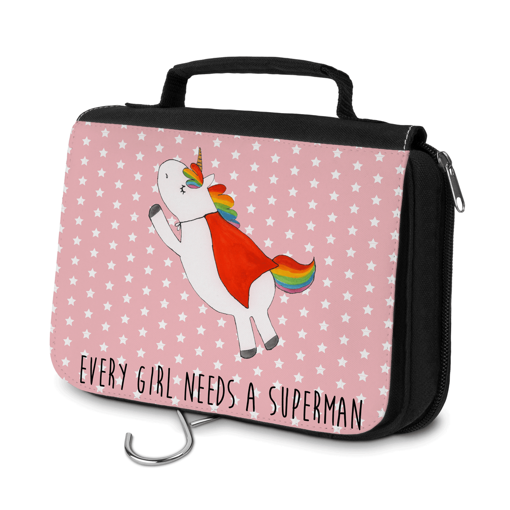 Kulturbeutel Einhorn Super Kulturbeutel, Zum Aufhängen, Waschtasche, Kosmetiktasche, Damen, Herren, Aufbewahrungstasche, Schminktasche, Kosmetikbeutel, Organizer, Kulturtasche, Schminkutensil, Einhorn, Einhörner, Einhorn Deko, Pegasus, Unicorn, Traummann, Superheld, Held, Freundin, Geschenk, Girl, Mädchen