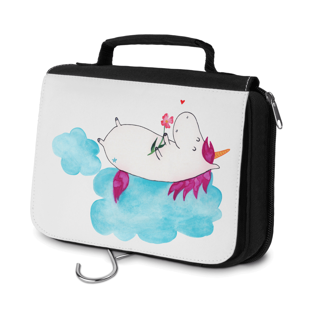Kulturbeutel Einhorn verliebt auf Wolke Kulturbeutel, Zum Aufhängen, Waschtasche, Kosmetiktasche, Damen, Herren, Aufbewahrungstasche, Schminktasche, Kosmetikbeutel, Organizer, Kulturtasche, Schminkutensil, Einhorn, Einhörner, Einhorn Deko, Pegasus, Unicorn, verliebt, Liebe, Liebesbeweis, Freundin, Wolke