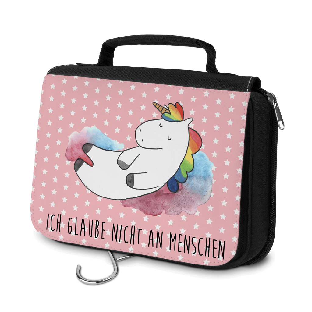 Kulturbeutel Einhorn Wolke 7 Kulturbeutel, Zum Aufhängen, Waschtasche, Kosmetiktasche, Damen, Herren, Aufbewahrungstasche, Schminktasche, Kosmetikbeutel, Organizer, Kulturtasche, Schminkutensil, Einhorn, Einhörner, Einhorn Deko, Pegasus, Unicorn, verliebt, Menschen, witzig, lustig, Geschenk, Glaube, Realität, Lächeln