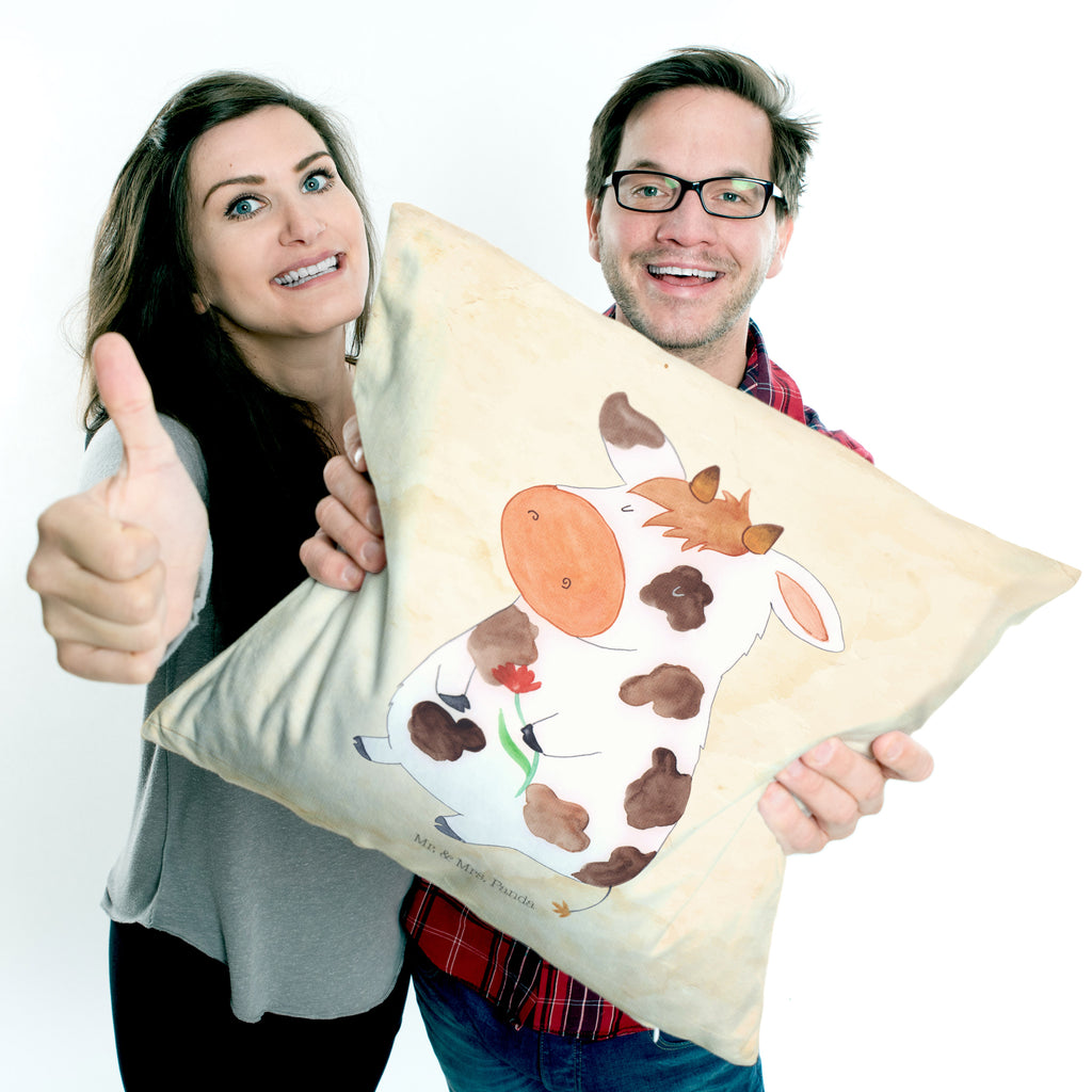 40x40 Kissen Kuh Kissenhülle, Kopfkissen, Sofakissen, Dekokissen, Motivkissen, Bauernhof, Hoftiere, Landwirt, Landwirtin, Kuh, Kühe, Träume, Flausen, Spruch, Magie, Motivtion, Hof, Milch, Milchkuh