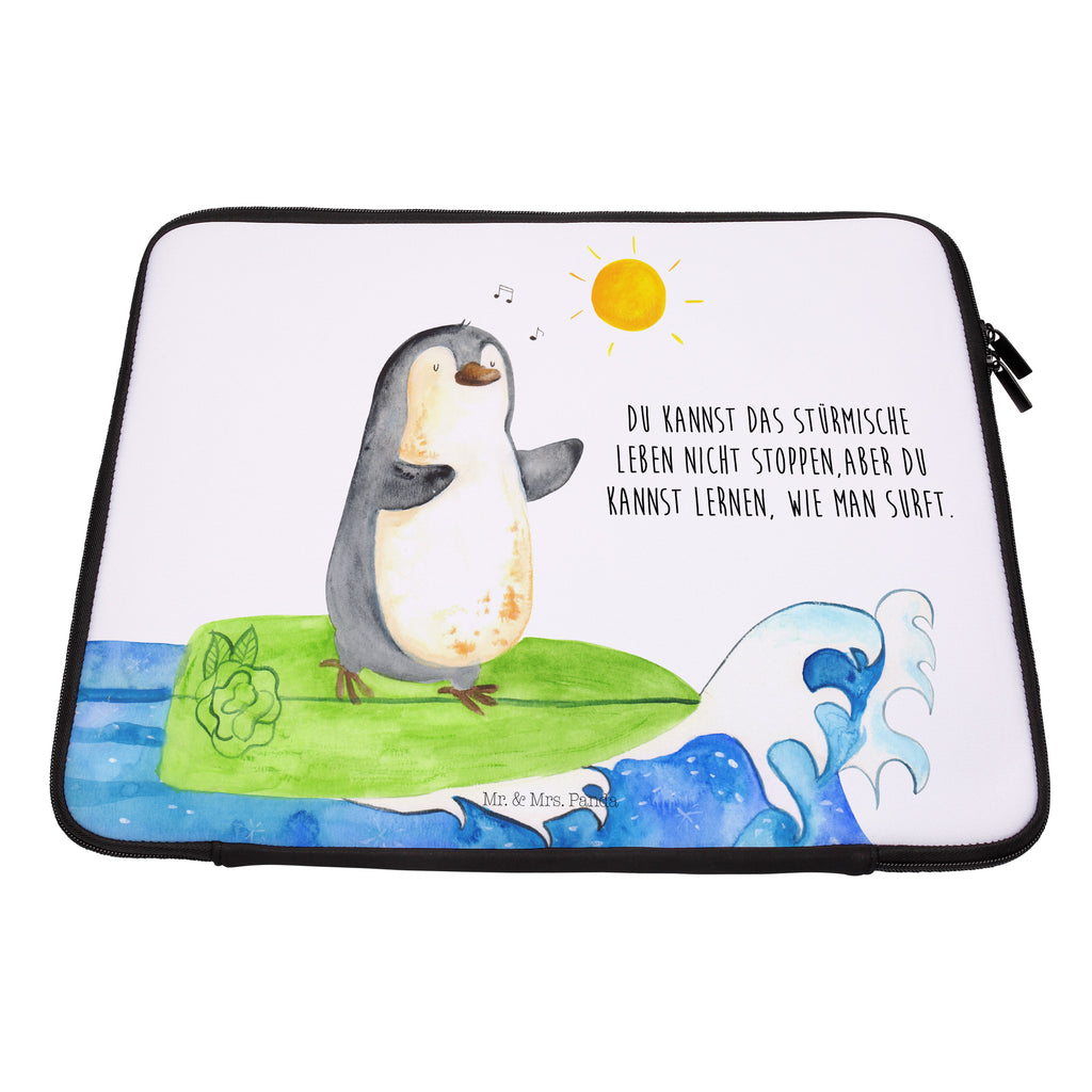 27 x 36 Notebook Tasche  Pinguin Surfer Notebook Tasche, Laptop, Computertasche, Tasche, Damen, Schutzhülle, Pinguin, Pinguine, surfen, Surfer, Hawaii, Urlaub, Wellen, Wellen reiten, Portugal