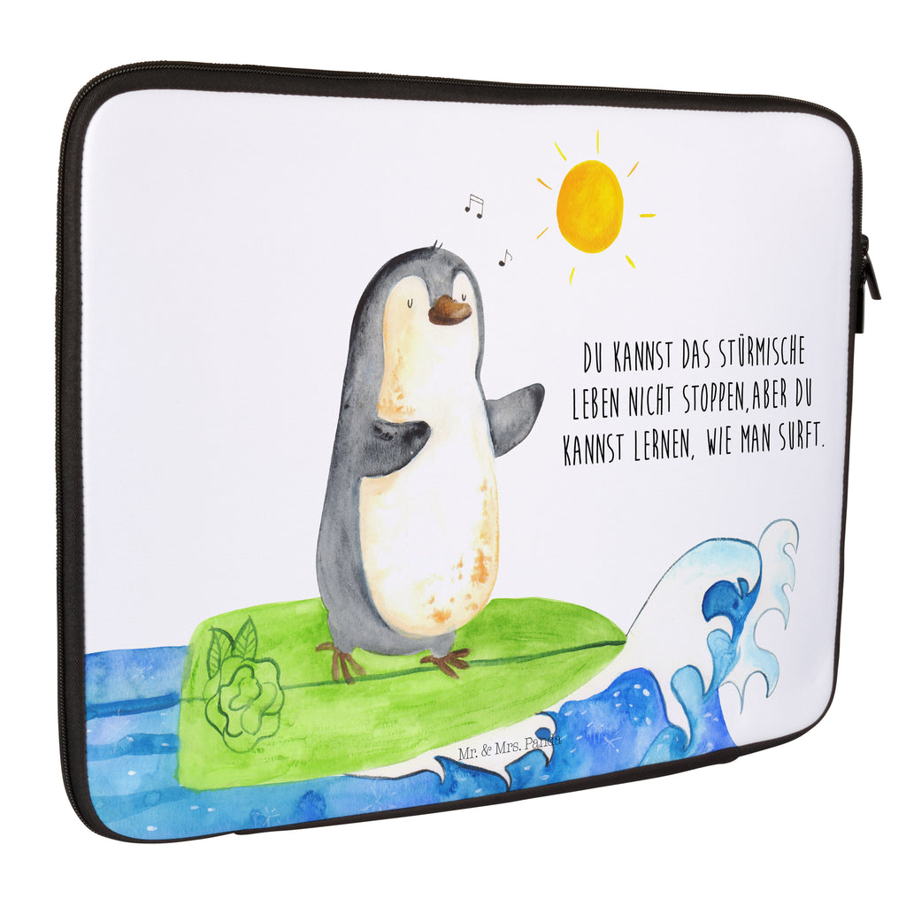 27 x 36 Notebook Tasche  Pinguin Surfer Notebook Tasche, Laptop, Computertasche, Tasche, Damen, Schutzhülle, Pinguin, Pinguine, surfen, Surfer, Hawaii, Urlaub, Wellen, Wellen reiten, Portugal