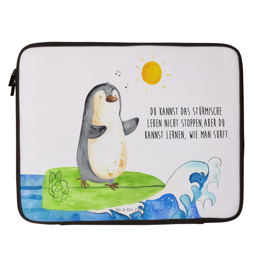 27 x 36 Notebook Tasche  Pinguin Surfer Notebook Tasche, Laptop, Computertasche, Tasche, Damen, Schutzhülle, Pinguin, Pinguine, surfen, Surfer, Hawaii, Urlaub, Wellen, Wellen reiten, Portugal