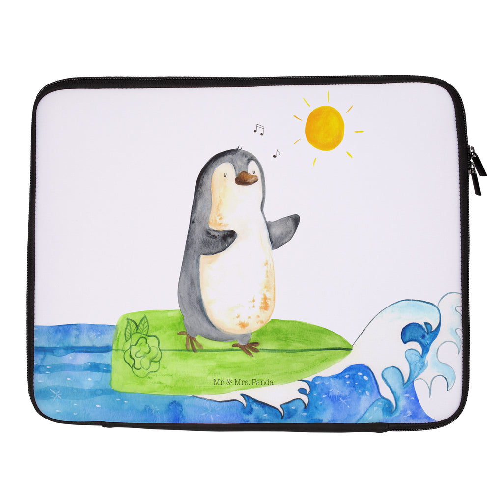 27 x 36 Notebook Tasche  Pinguin Surfer Notebook Tasche, Laptop, Computertasche, Tasche, Damen, Schutzhülle, Pinguin, Pinguine, surfen, Surfer, Hawaii, Urlaub, Wellen, Wellen reiten, Portugal