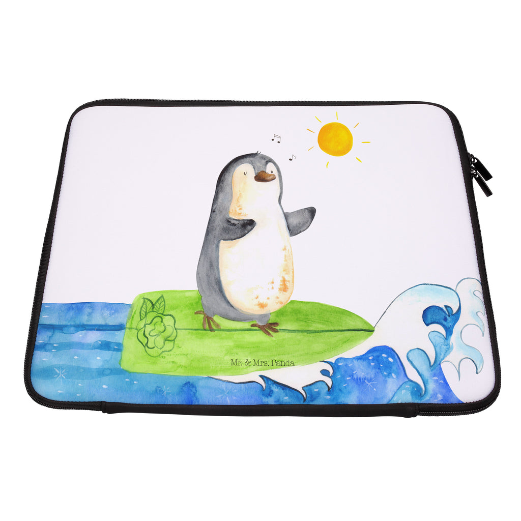 27 x 36 Notebook Tasche  Pinguin Surfer Notebook Tasche, Laptop, Computertasche, Tasche, Damen, Schutzhülle, Pinguin, Pinguine, surfen, Surfer, Hawaii, Urlaub, Wellen, Wellen reiten, Portugal
