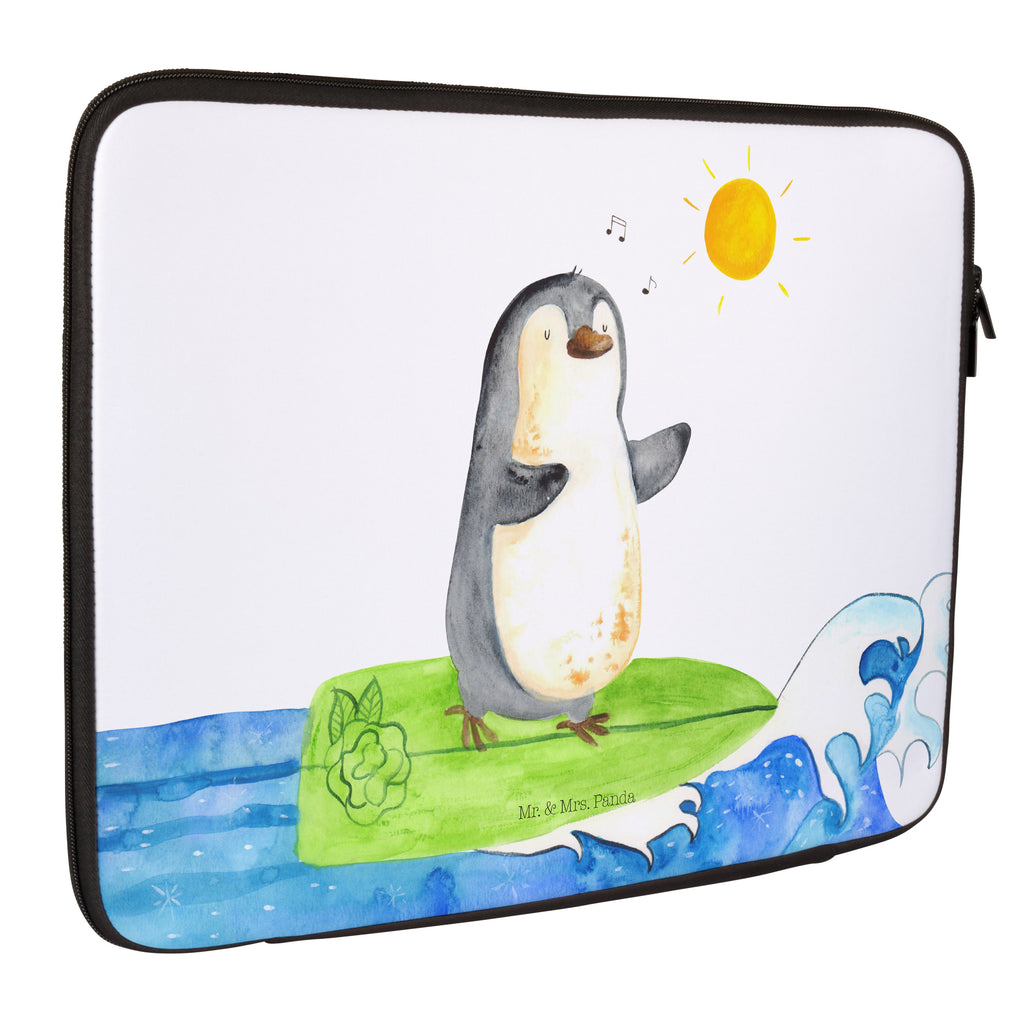 27 x 36 Notebook Tasche  Pinguin Surfer Notebook Tasche, Laptop, Computertasche, Tasche, Damen, Schutzhülle, Pinguin, Pinguine, surfen, Surfer, Hawaii, Urlaub, Wellen, Wellen reiten, Portugal
