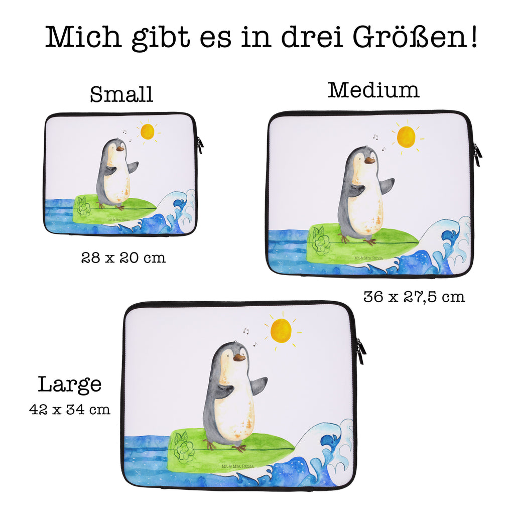 27 x 36 Notebook Tasche  Pinguin Surfer Notebook Tasche, Laptop, Computertasche, Tasche, Damen, Schutzhülle, Pinguin, Pinguine, surfen, Surfer, Hawaii, Urlaub, Wellen, Wellen reiten, Portugal