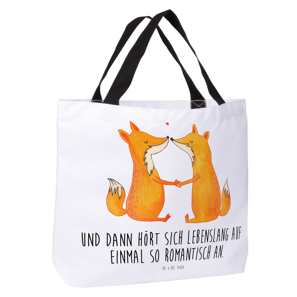 Shopper Füchse Liebe Beutel, Einkaufstasche, Tasche, Strandtasche, Einkaufsbeutel, Shopper, Schultasche, Freizeittasche, Tragebeutel, Schulbeutel, Alltagstasche, Fuchs, Füchse, Fox, Liebe, Liebespaar, Paar, Partner, Freundin, Freund, Ehe, Verlobte, Ehemann, Ehefrau, Liebesbeweis