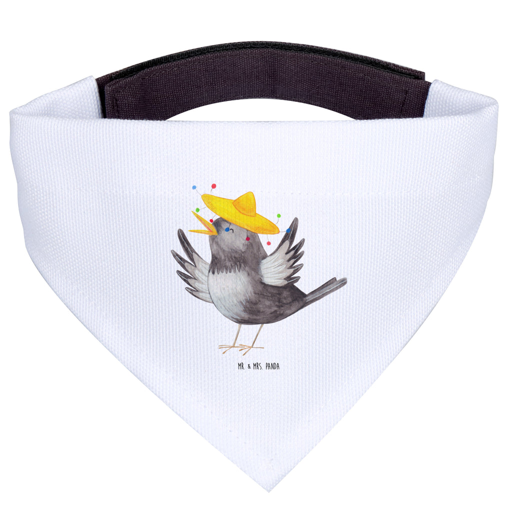 Hundehalstuch L Rabe mit Sombrero Hundehalstuch, Halstuch, Hunde, Tuch, groß, große Hunde, Tiermotive, Gute Laune, lustige Sprüche, Tiere, Rabe, Vogel, Vögel, Spruch positiv, fröhlich sein, glücklich sein, Glück Spruch, froh, Elster, Motivation