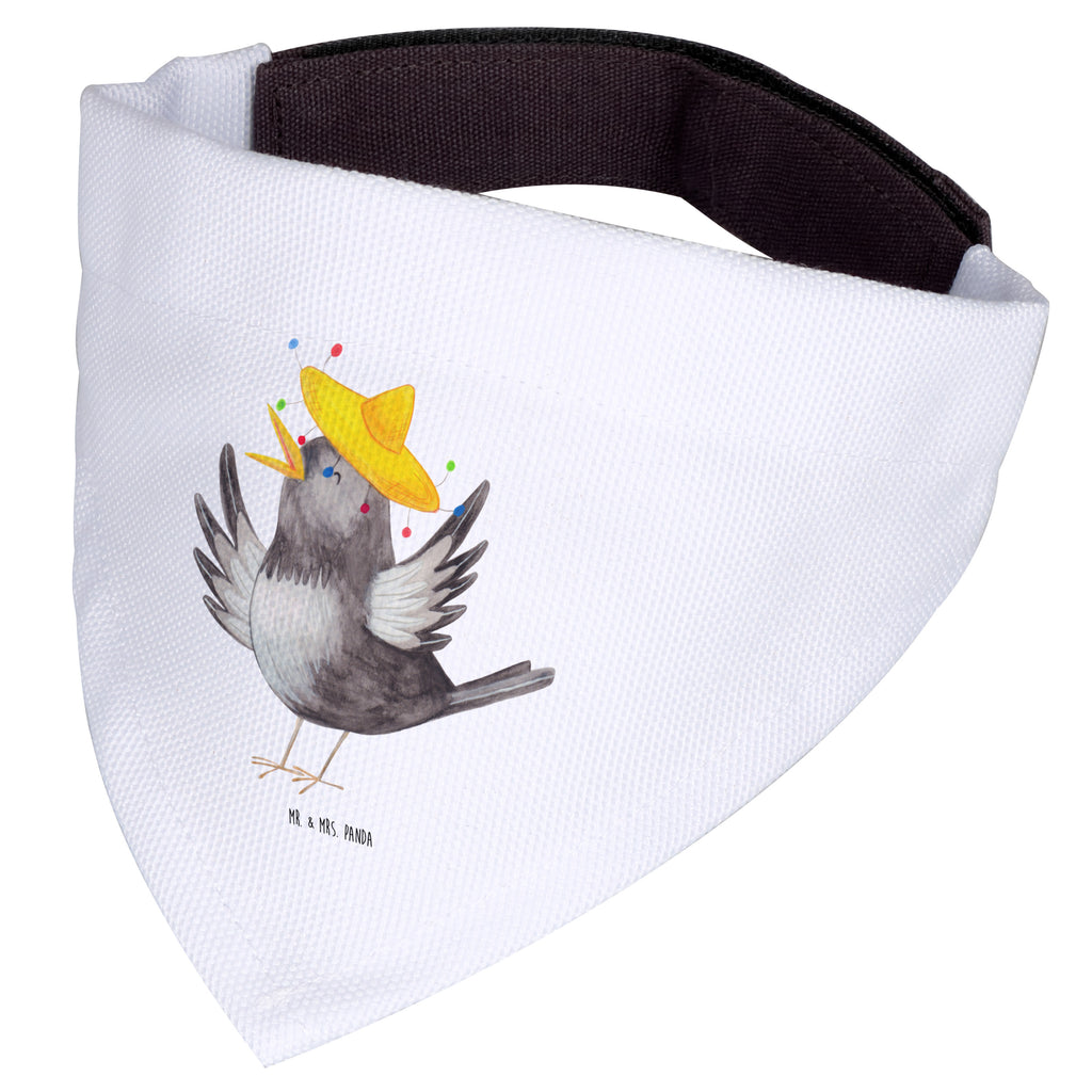 Hundehalstuch L Rabe mit Sombrero Hundehalstuch, Halstuch, Hunde, Tuch, groß, große Hunde, Tiermotive, Gute Laune, lustige Sprüche, Tiere, Rabe, Vogel, Vögel, Spruch positiv, fröhlich sein, glücklich sein, Glück Spruch, froh, Elster, Motivation