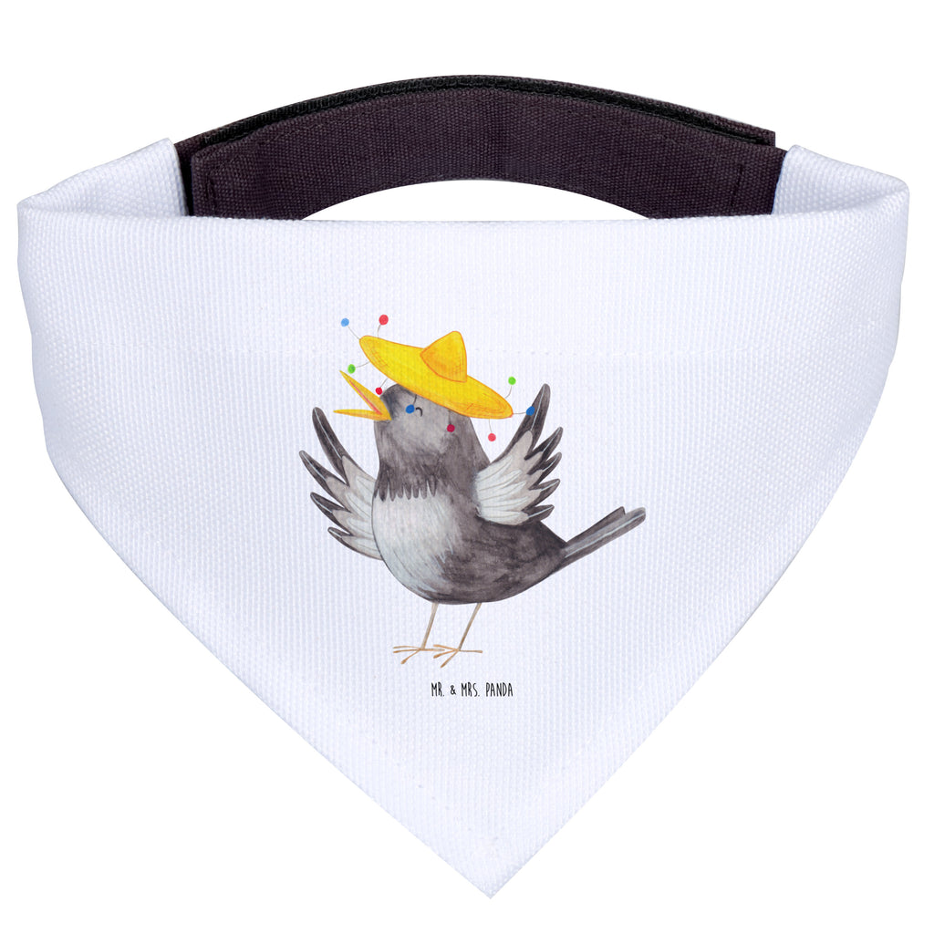 Hundehalstuch L Rabe mit Sombrero Hundehalstuch, Halstuch, Hunde, Tuch, groß, große Hunde, Tiermotive, Gute Laune, lustige Sprüche, Tiere, Rabe, Vogel, Vögel, Spruch positiv, fröhlich sein, glücklich sein, Glück Spruch, froh, Elster, Motivation