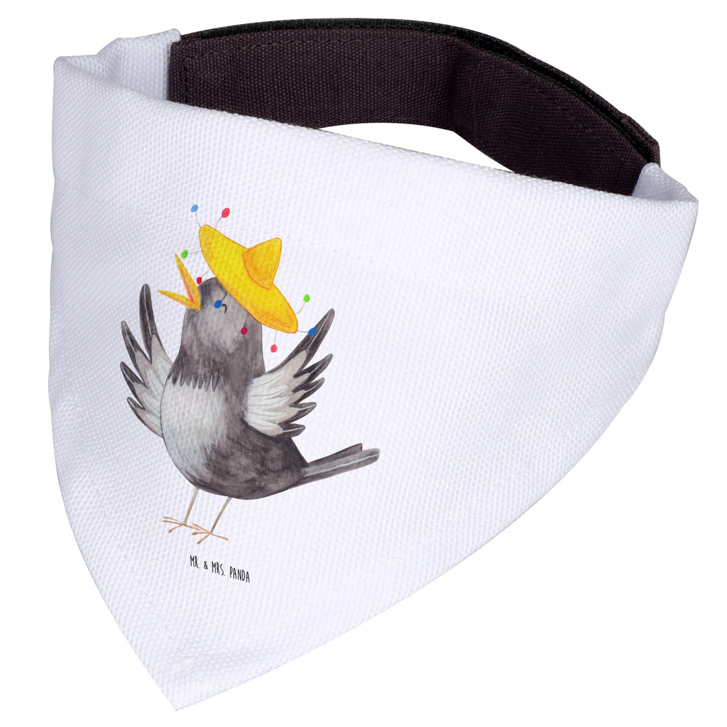 Hundehalstuch L Rabe mit Sombrero Hundehalstuch, Halstuch, Hunde, Tuch, groß, große Hunde, Tiermotive, Gute Laune, lustige Sprüche, Tiere, Rabe, Vogel, Vögel, Spruch positiv, fröhlich sein, glücklich sein, Glück Spruch, froh, Elster, Motivation