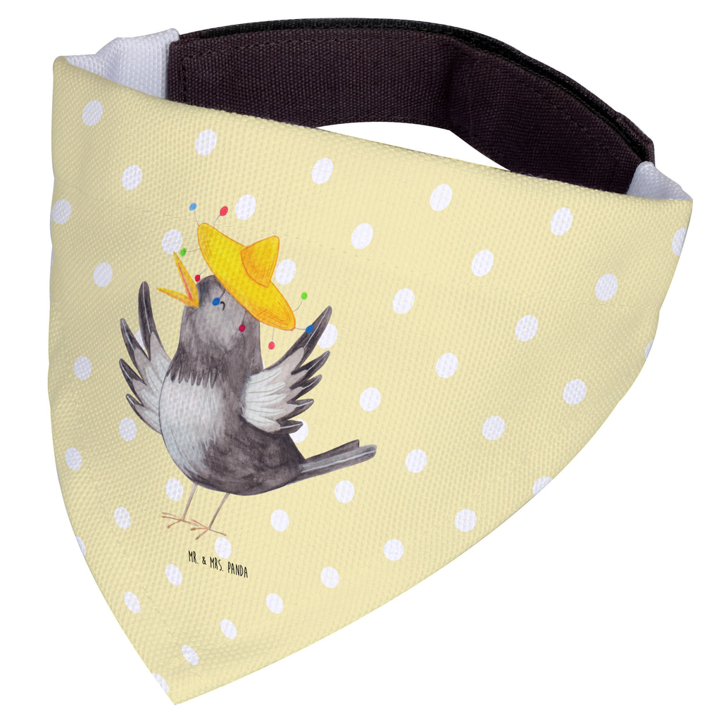 Hundehalstuch L Rabe mit Sombrero Hundehalstuch, Halstuch, Hunde, Tuch, groß, große Hunde, Tiermotive, Gute Laune, lustige Sprüche, Tiere, Rabe, Vogel, Vögel, Spruch positiv, fröhlich sein, glücklich sein, Glück Spruch, froh, Elster, Motivation