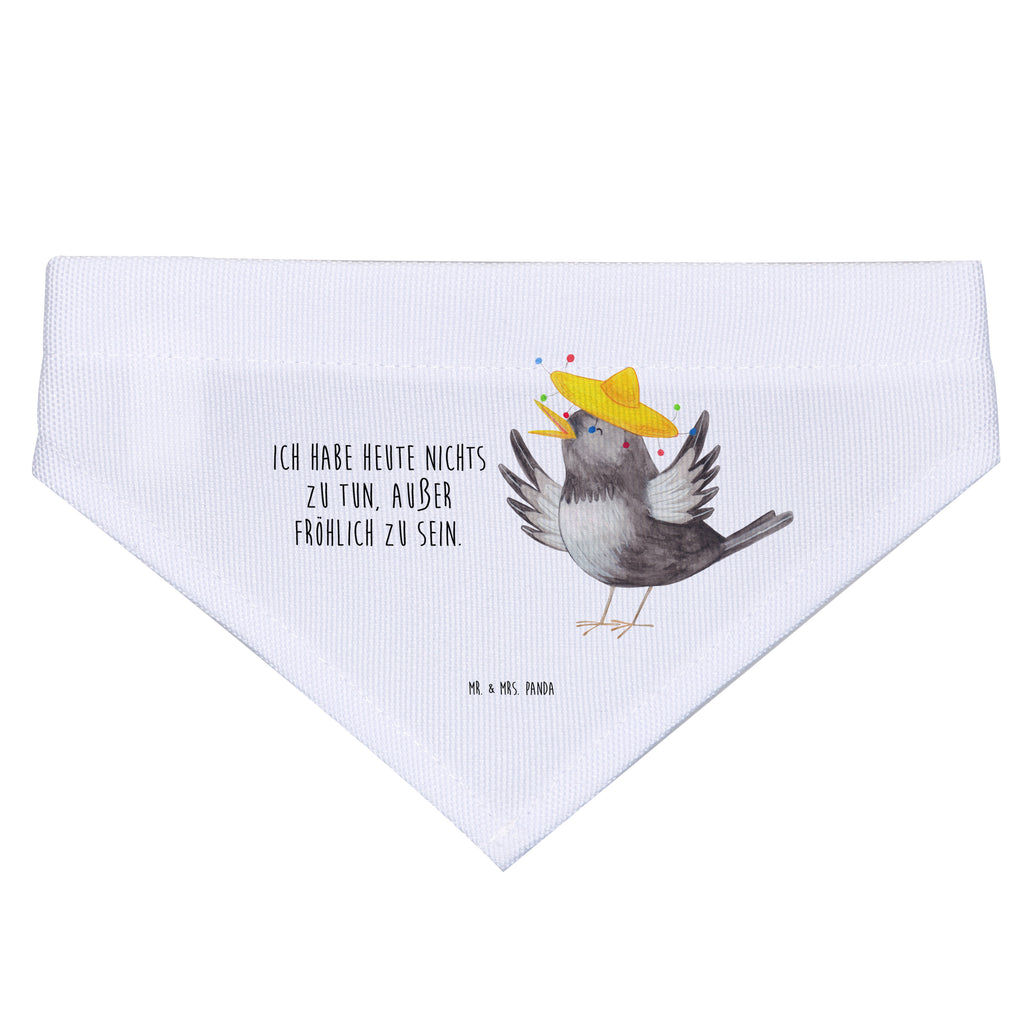 Hundehalstuch L Rabe mit Sombrero Hundehalstuch, Halstuch, Hunde, Tuch, groß, große Hunde, Tiermotive, Gute Laune, lustige Sprüche, Tiere, Rabe, Vogel, Vögel, Spruch positiv, fröhlich sein, glücklich sein, Glück Spruch, froh, Elster, Motivation