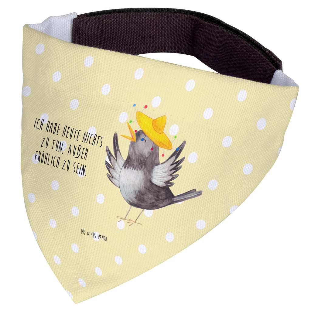 Hundehalstuch L Rabe mit Sombrero Hundehalstuch, Halstuch, Hunde, Tuch, groß, große Hunde, Tiermotive, Gute Laune, lustige Sprüche, Tiere, Rabe, Vogel, Vögel, Spruch positiv, fröhlich sein, glücklich sein, Glück Spruch, froh, Elster, Motivation
