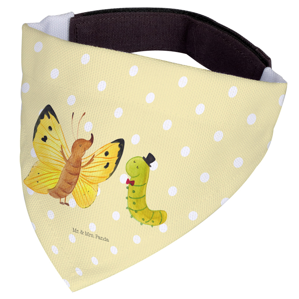 Hundehalstuch L Raupe & Schmetterling Hundehalstuch, Halstuch, Hunde, Tuch, groß, große Hunde, Tiermotive, Gute Laune, lustige Sprüche, Tiere, Raupe, Schmetterling, Zitronenfalter, Entwicklung, Erwachsen werden, Kokon, Hut, Hütchen, Schönheit, Aufwachsen