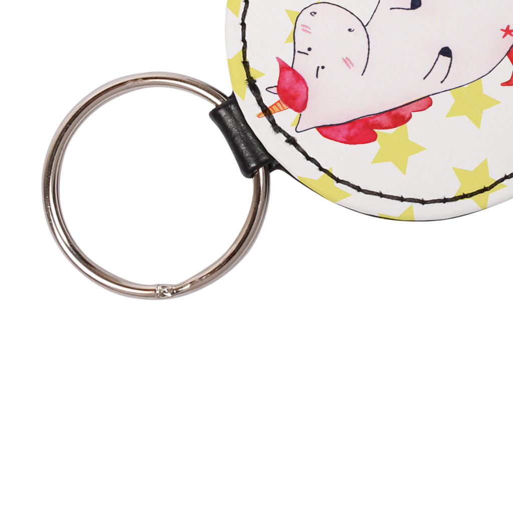 Rund Schlüsselanhänger Einhorn wütend Schlüsselanhänger, Anhänger, Taschenanhänger, Glücksbringer, Schutzengel, Einhorn, Einhörner, Einhorn Deko, Pegasus, Unicorn, Realität, Ansage, lustlos, nein, Büro, Arbeit, wütend, dumme Fragen, lustig, Spaß, Geschenk