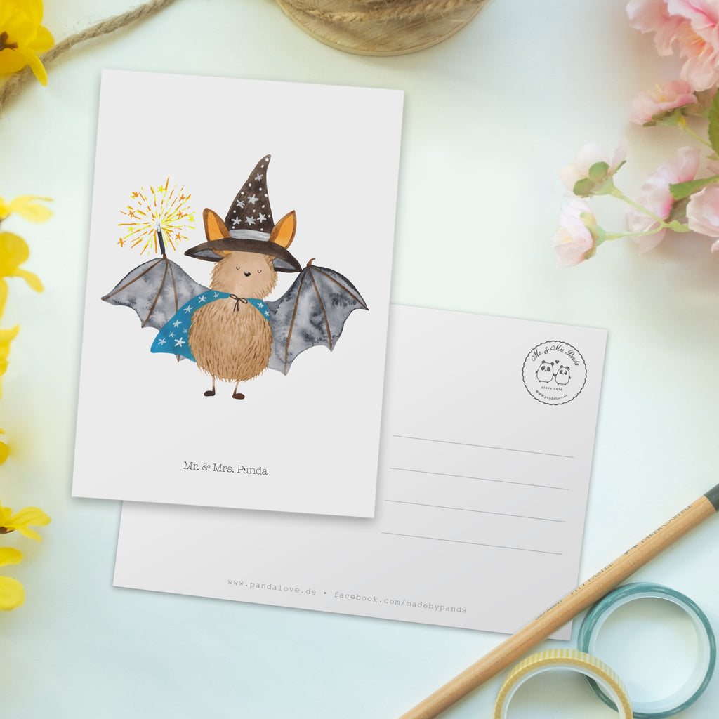Postkarte Fledermaus Zauberer Geschenkkarte, Grußkarte, Karte, Einladung, Ansichtskarte, Geburtstagskarte, Einladungskarte, Dankeskarte, Tiermotive, Gute Laune, lustige Sprüche, Tiere, Fledermaus, Fledermäuse, Zauberer, Magier, Frauen, reinsteigern