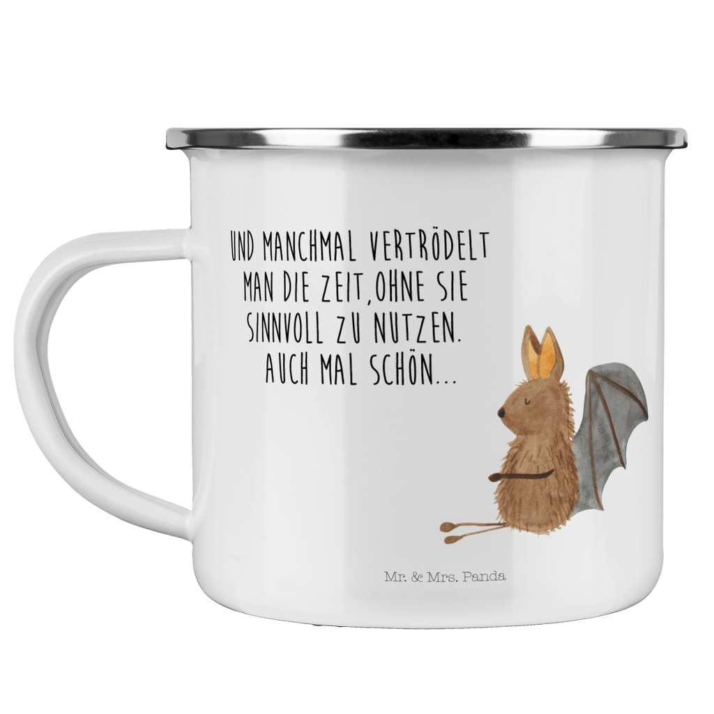 Camping Emaille Tasse Fledermaus sitzend Campingtasse, Trinkbecher, Metalltasse, Outdoor Tasse, Emaille Trinkbecher, Blechtasse Outdoor, Emaille Campingbecher, Edelstahl Trinkbecher, Metalltasse für Camping, Kaffee Blechtasse, Camping Tasse Metall, Tiermotive, Gute Laune, lustige Sprüche, Tiere, Fledermaus, Fledermäuse, Motivation, entspannen
