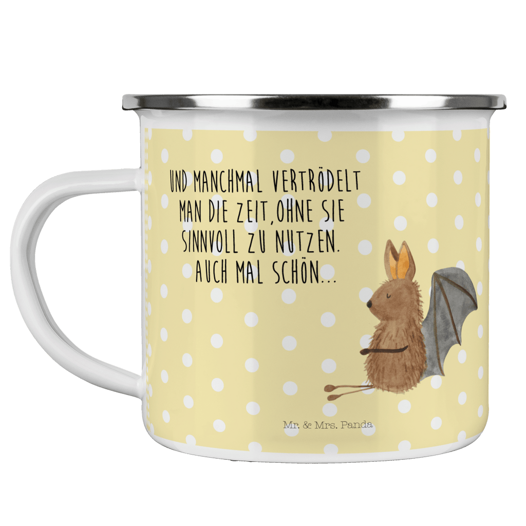 Camping Emaille Tasse Fledermaus sitzend Campingtasse, Trinkbecher, Metalltasse, Outdoor Tasse, Emaille Trinkbecher, Blechtasse Outdoor, Emaille Campingbecher, Edelstahl Trinkbecher, Metalltasse für Camping, Kaffee Blechtasse, Camping Tasse Metall, Tiermotive, Gute Laune, lustige Sprüche, Tiere, Fledermaus, Fledermäuse, Motivation, entspannen