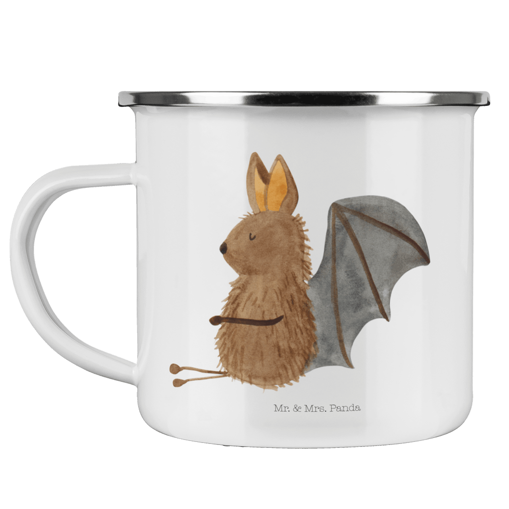Camping Emaille Tasse Fledermaus sitzend Campingtasse, Trinkbecher, Metalltasse, Outdoor Tasse, Emaille Trinkbecher, Blechtasse Outdoor, Emaille Campingbecher, Edelstahl Trinkbecher, Metalltasse für Camping, Kaffee Blechtasse, Camping Tasse Metall, Tiermotive, Gute Laune, lustige Sprüche, Tiere, Fledermaus, Fledermäuse, Motivation, entspannen