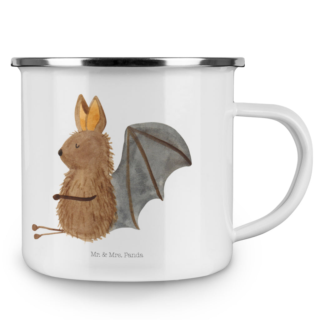 Camping Emaille Tasse Fledermaus sitzend Campingtasse, Trinkbecher, Metalltasse, Outdoor Tasse, Emaille Trinkbecher, Blechtasse Outdoor, Emaille Campingbecher, Edelstahl Trinkbecher, Metalltasse für Camping, Kaffee Blechtasse, Camping Tasse Metall, Tiermotive, Gute Laune, lustige Sprüche, Tiere, Fledermaus, Fledermäuse, Motivation, entspannen