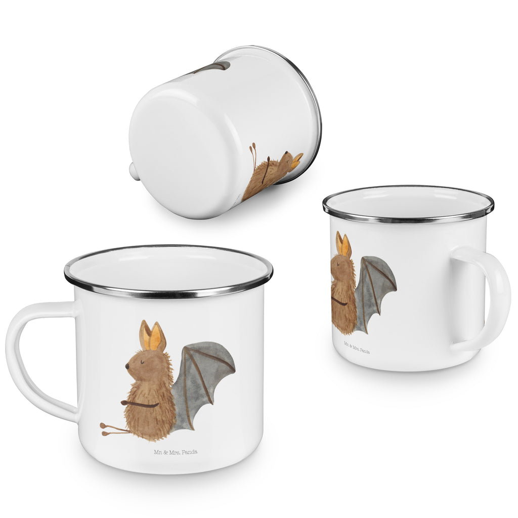 Camping Emaille Tasse Fledermaus sitzend Campingtasse, Trinkbecher, Metalltasse, Outdoor Tasse, Emaille Trinkbecher, Blechtasse Outdoor, Emaille Campingbecher, Edelstahl Trinkbecher, Metalltasse für Camping, Kaffee Blechtasse, Camping Tasse Metall, Tiermotive, Gute Laune, lustige Sprüche, Tiere, Fledermaus, Fledermäuse, Motivation, entspannen