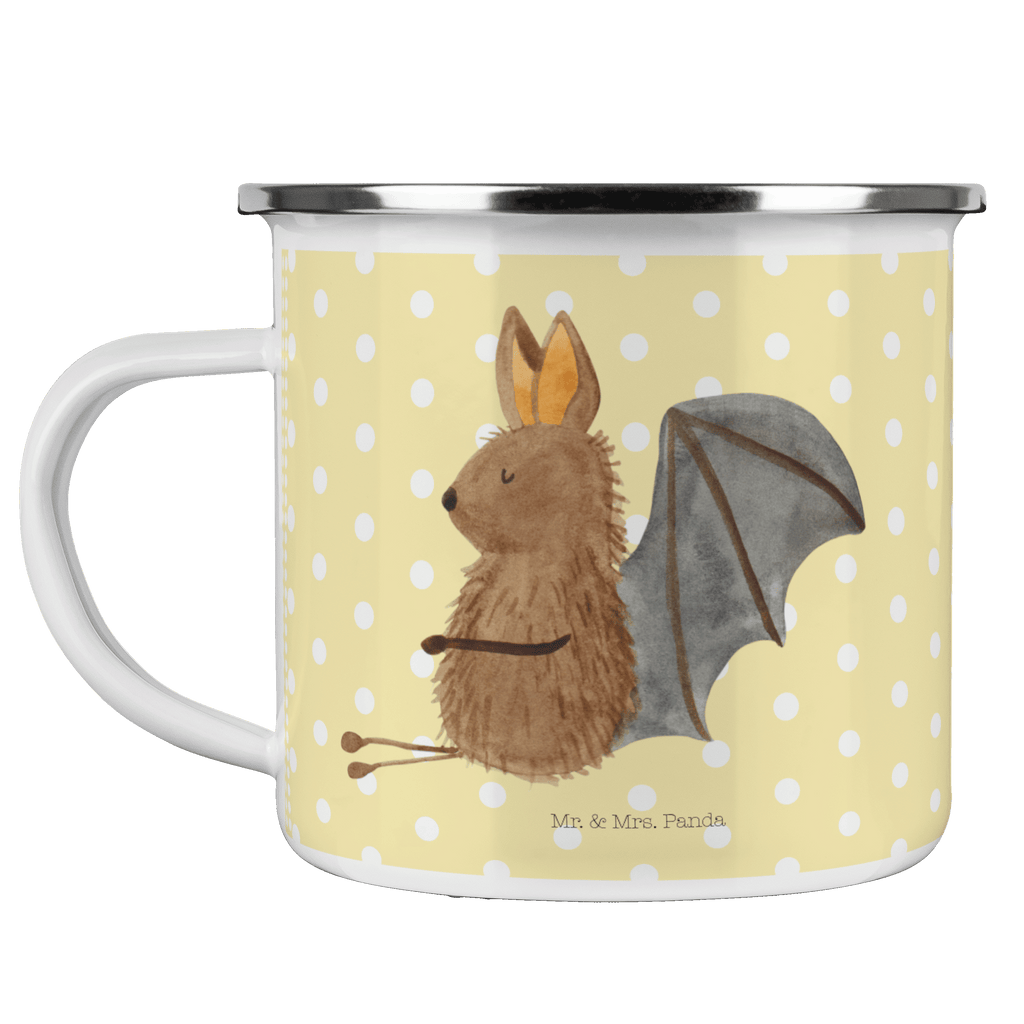Camping Emaille Tasse Fledermaus sitzend Campingtasse, Trinkbecher, Metalltasse, Outdoor Tasse, Emaille Trinkbecher, Blechtasse Outdoor, Emaille Campingbecher, Edelstahl Trinkbecher, Metalltasse für Camping, Kaffee Blechtasse, Camping Tasse Metall, Tiermotive, Gute Laune, lustige Sprüche, Tiere, Fledermaus, Fledermäuse, Motivation, entspannen
