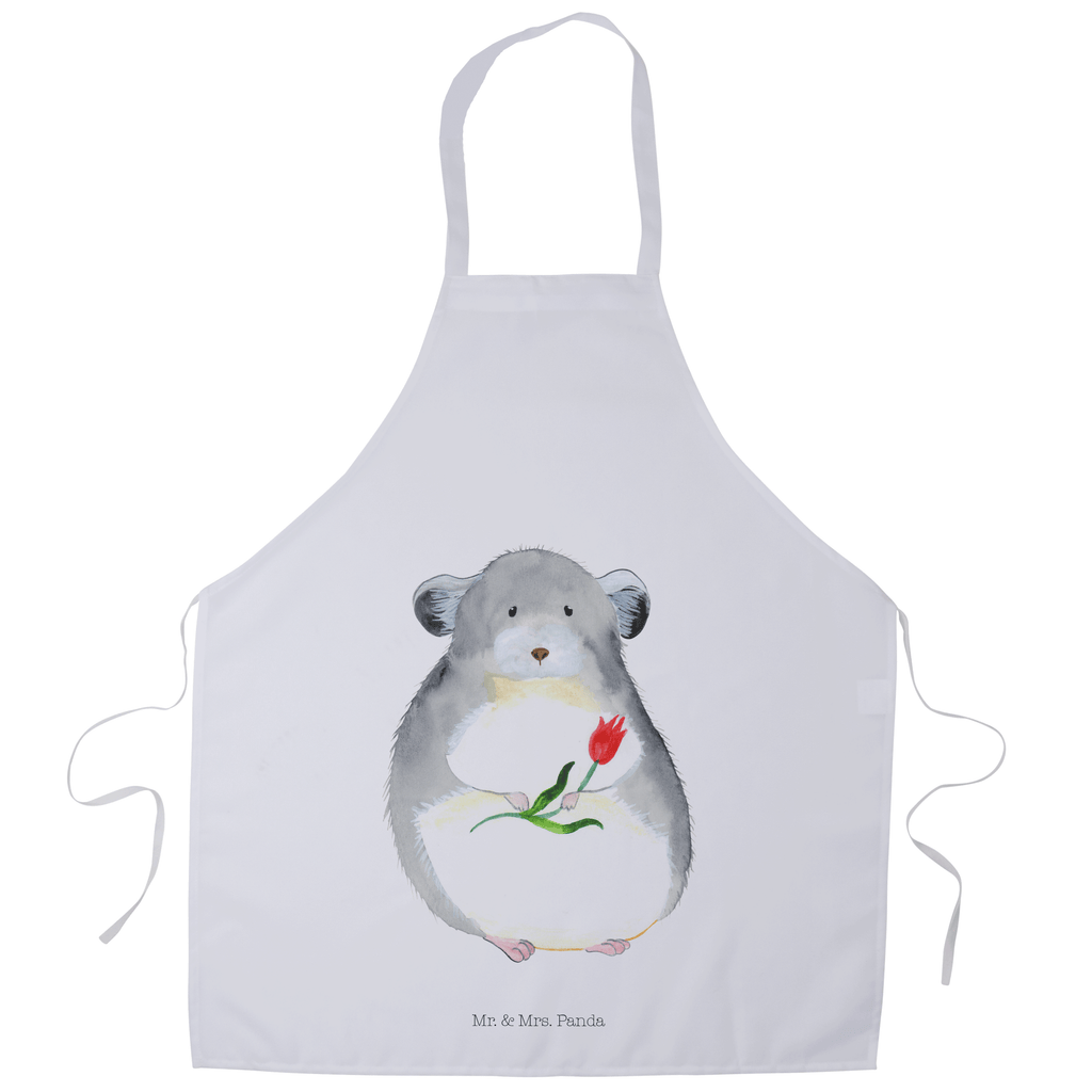 Kochschürze Chinchilla mit Blume Schürze, Backschürze, Küchenschürze, Grillschürze, Latzschürze, Tiermotive, Gute Laune, lustige Sprüche, Tiere, Chinchilla, Chinchillas, Liebeskummer, Kummer, Depressionen, traurig sein, Chaos, Glücklichsein, Büro, Büroalltag