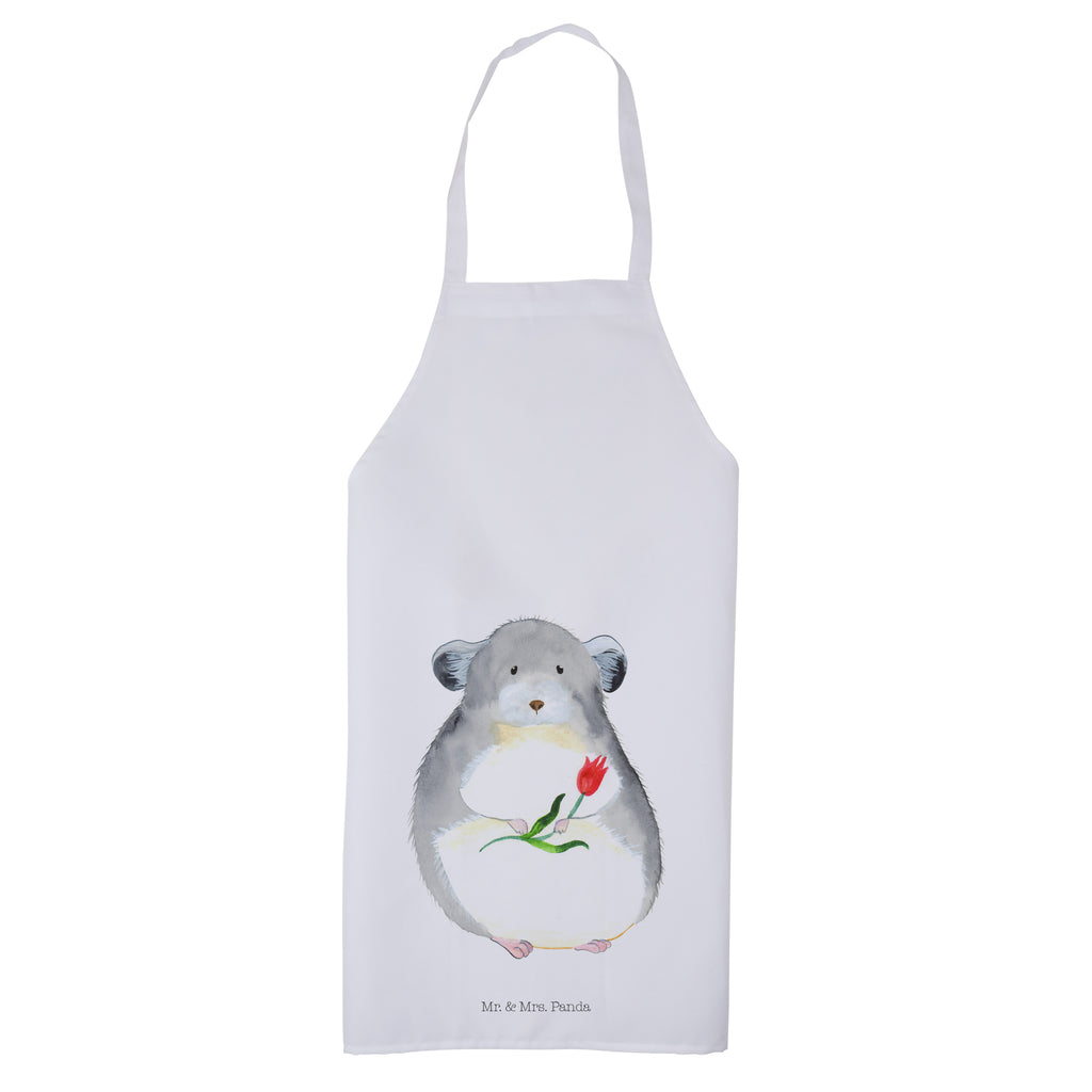 Kochschürze Chinchilla mit Blume Schürze, Backschürze, Küchenschürze, Grillschürze, Latzschürze, Tiermotive, Gute Laune, lustige Sprüche, Tiere, Chinchilla, Chinchillas, Liebeskummer, Kummer, Depressionen, traurig sein, Chaos, Glücklichsein, Büro, Büroalltag