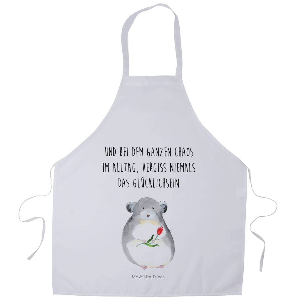 Kochschürze Chinchilla mit Blume Schürze, Backschürze, Küchenschürze, Grillschürze, Latzschürze, Tiermotive, Gute Laune, lustige Sprüche, Tiere, Chinchilla, Chinchillas, Liebeskummer, Kummer, Depressionen, traurig sein, Chaos, Glücklichsein, Büro, Büroalltag