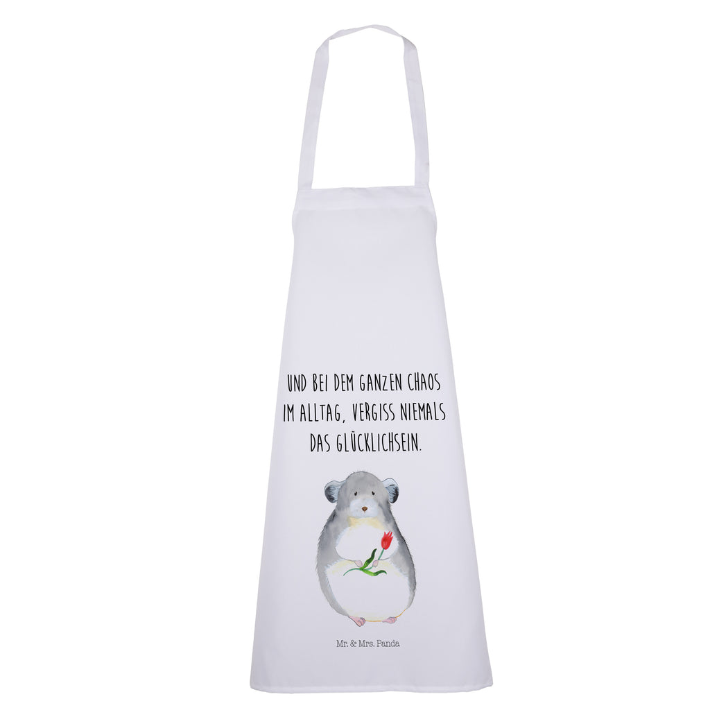 Kochschürze Chinchilla mit Blume Schürze, Backschürze, Küchenschürze, Grillschürze, Latzschürze, Tiermotive, Gute Laune, lustige Sprüche, Tiere, Chinchilla, Chinchillas, Liebeskummer, Kummer, Depressionen, traurig sein, Chaos, Glücklichsein, Büro, Büroalltag